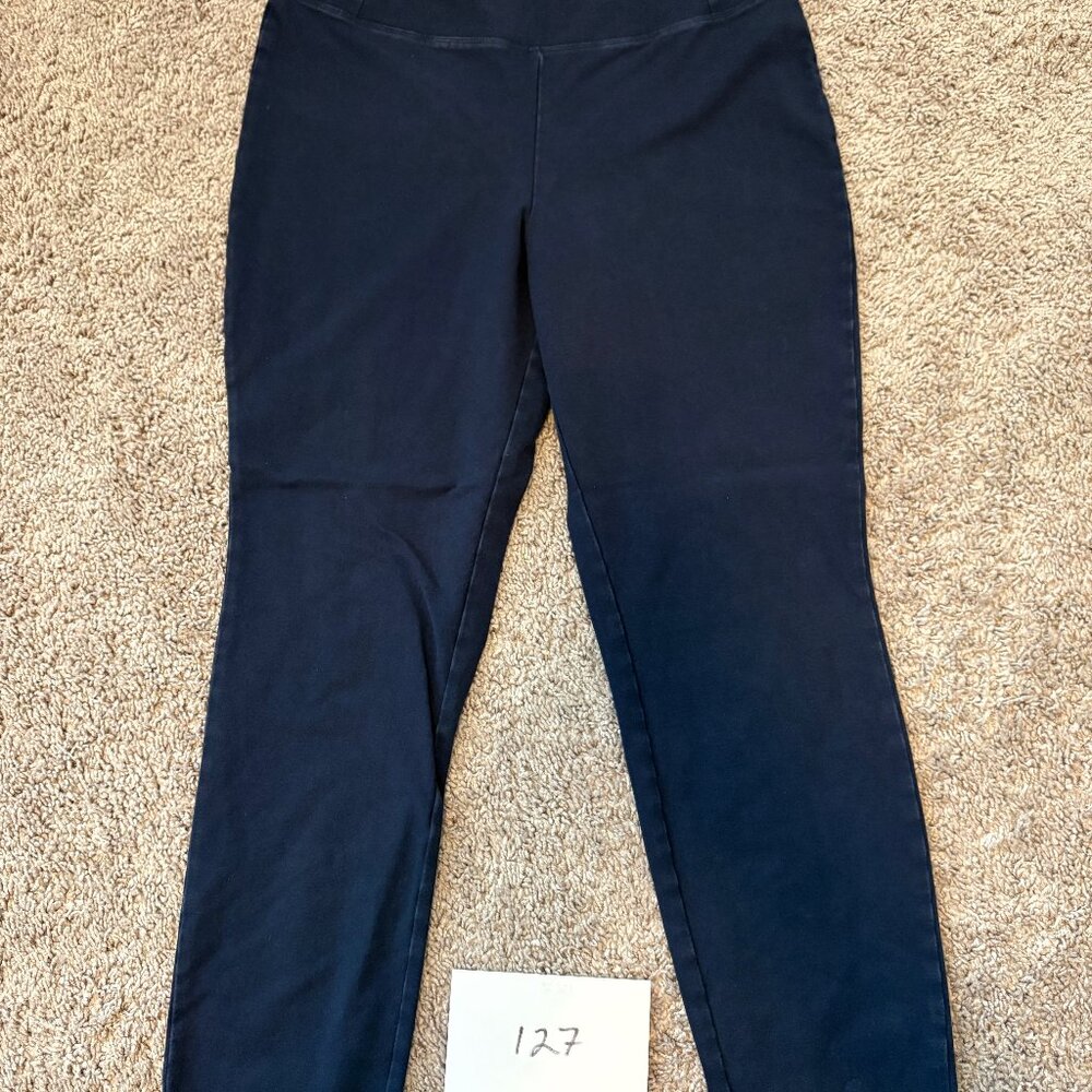 Women with Control Navy Knit Pants Slacks MP Pull On